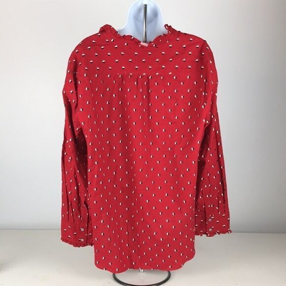 Charter Club Printed Ruffle-Trim Top - Picture 3 of 4